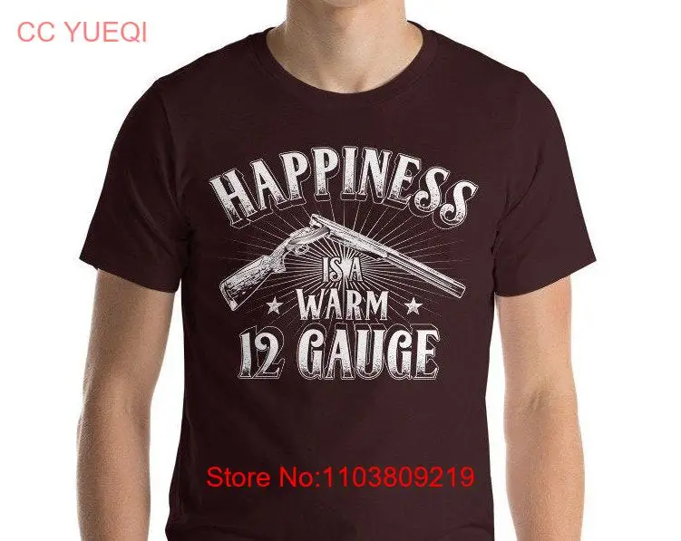 Счастье - это тепло 12-метровая охотничья футболка с длинными или короткими