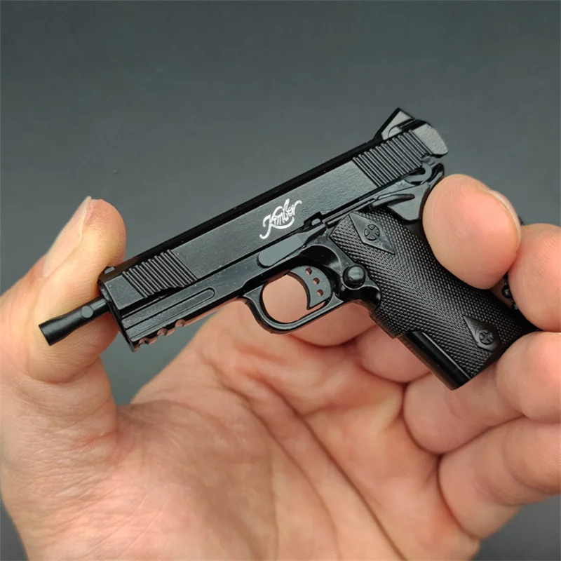 

1:3 Glock 1911 Alloy Gun Model Gift New Pistol Keychain Gift Mini Glock Shape Mini Metal PUBG BERETTA 92F M1911