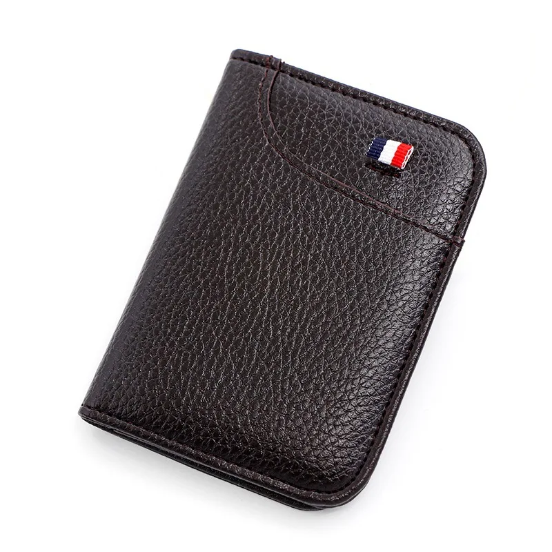 Men's Card Holder New Slim Wallet High Quality Leather Purse Fashion PU Male Money Clip Business ID Credit Card Bag Coin Purse