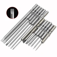 801 5mm round shank slotted screwdrivers bits 1 6mm 5mm s2 alloy steel magnetic flat head slotted tip tools