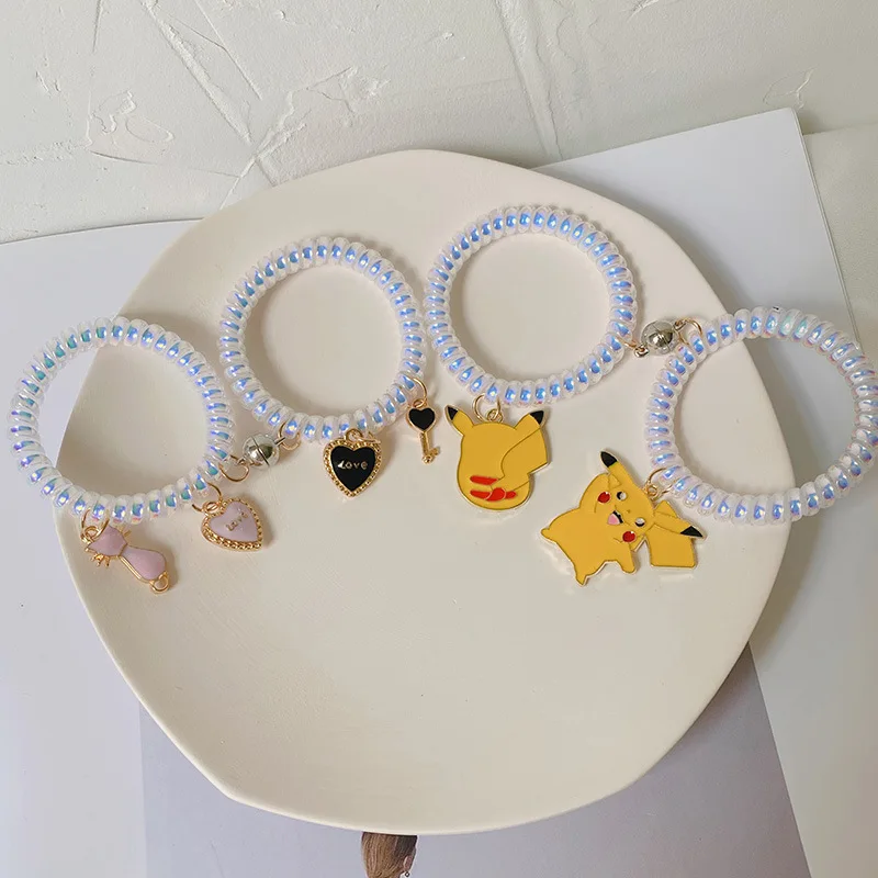 

Fashion Hair Bands Magnetic Bracelet Cute High Elasticity Cartoon Telephone Line Accessories Tie Clip For Clips Band New Apparel