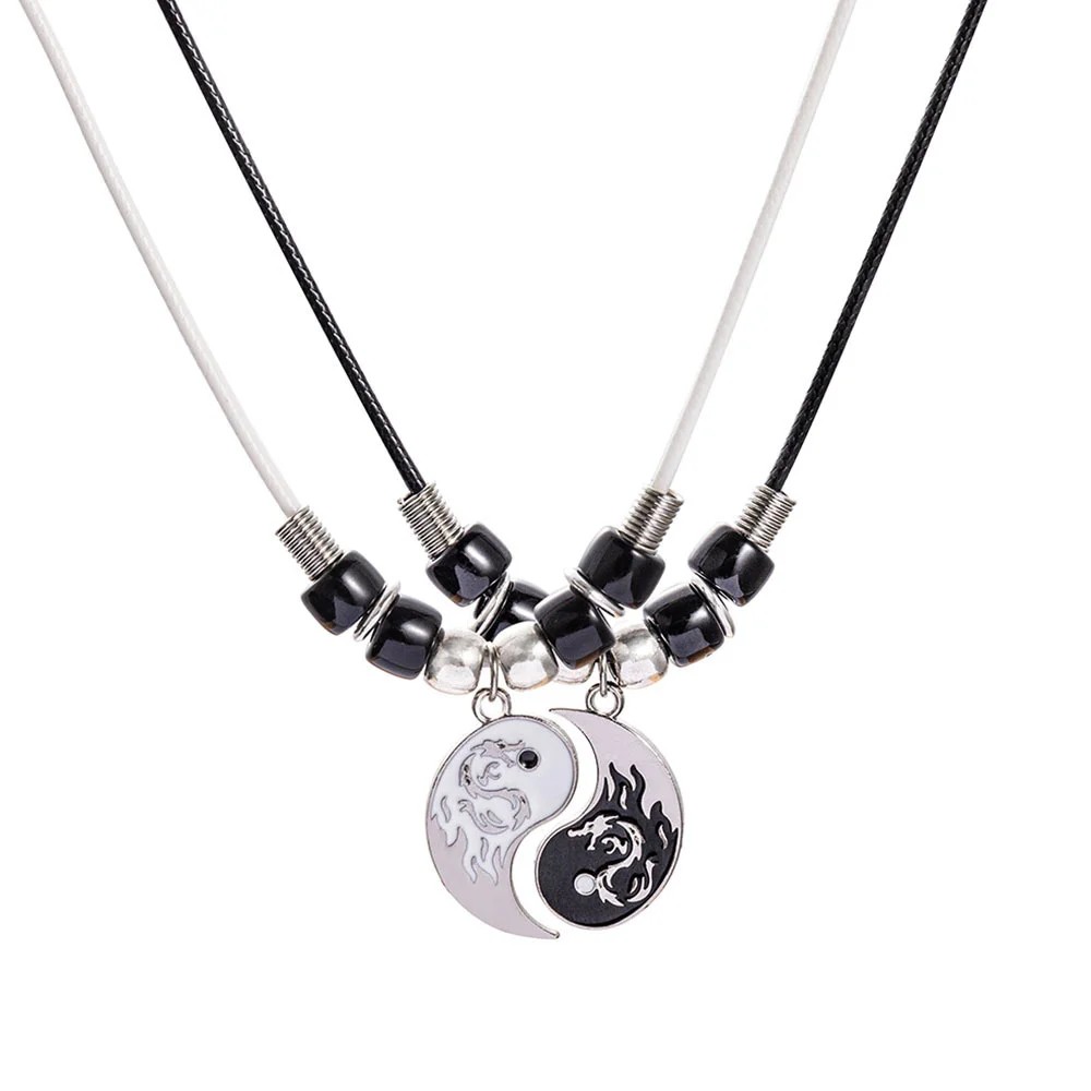 

Special Tai Chi Necklace Couple Necklace Eight Trigrams Dragon Totem Splicing Pendant Jewelry