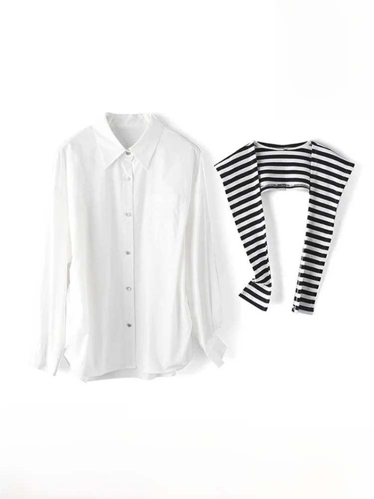 [Скидка 50%] Gold Series Counter 439 хлопковые свободные рубашки со съемной шалью Huaxi 24