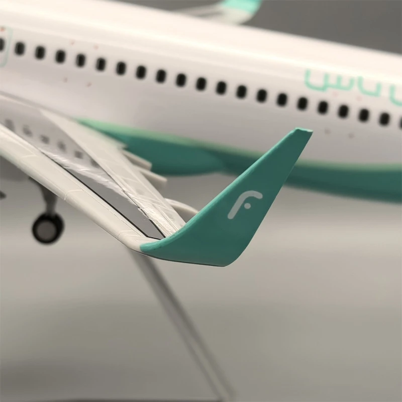 Игрушечный самолет в масштабе 47 см. Самолет Fl 활 Airbus Самолет Саудовская связь A320neo Модель литья под давлением из смолы Samolot W Коллекция светодиодных дисплеев (art.: 3920cc60180ee) - 3920cc60180ee