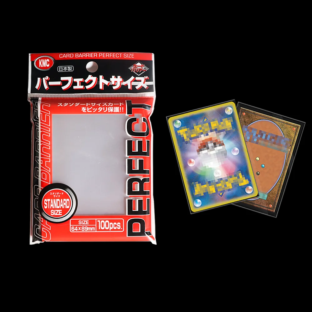 Фото 64x89 мм рукав для карточек барьерная настольная игра KMC Clear Pokemon идеальный размер рукава для карточек торговые карты подходят стандартный прозрачный внешний вид №1
