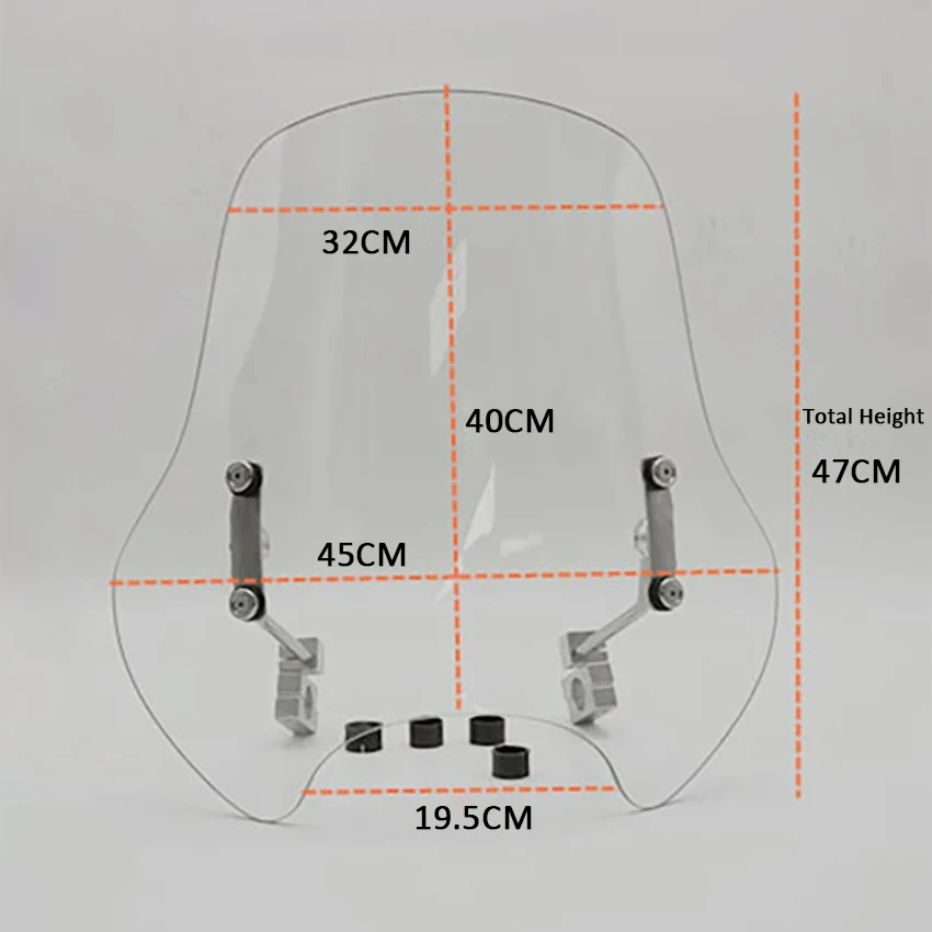 

Универсальное ветровое стекло для мотоцикла, ветровое стекло из поликарбоната, модифицированное ветровое стекло, подходит для мотоцикла 95%