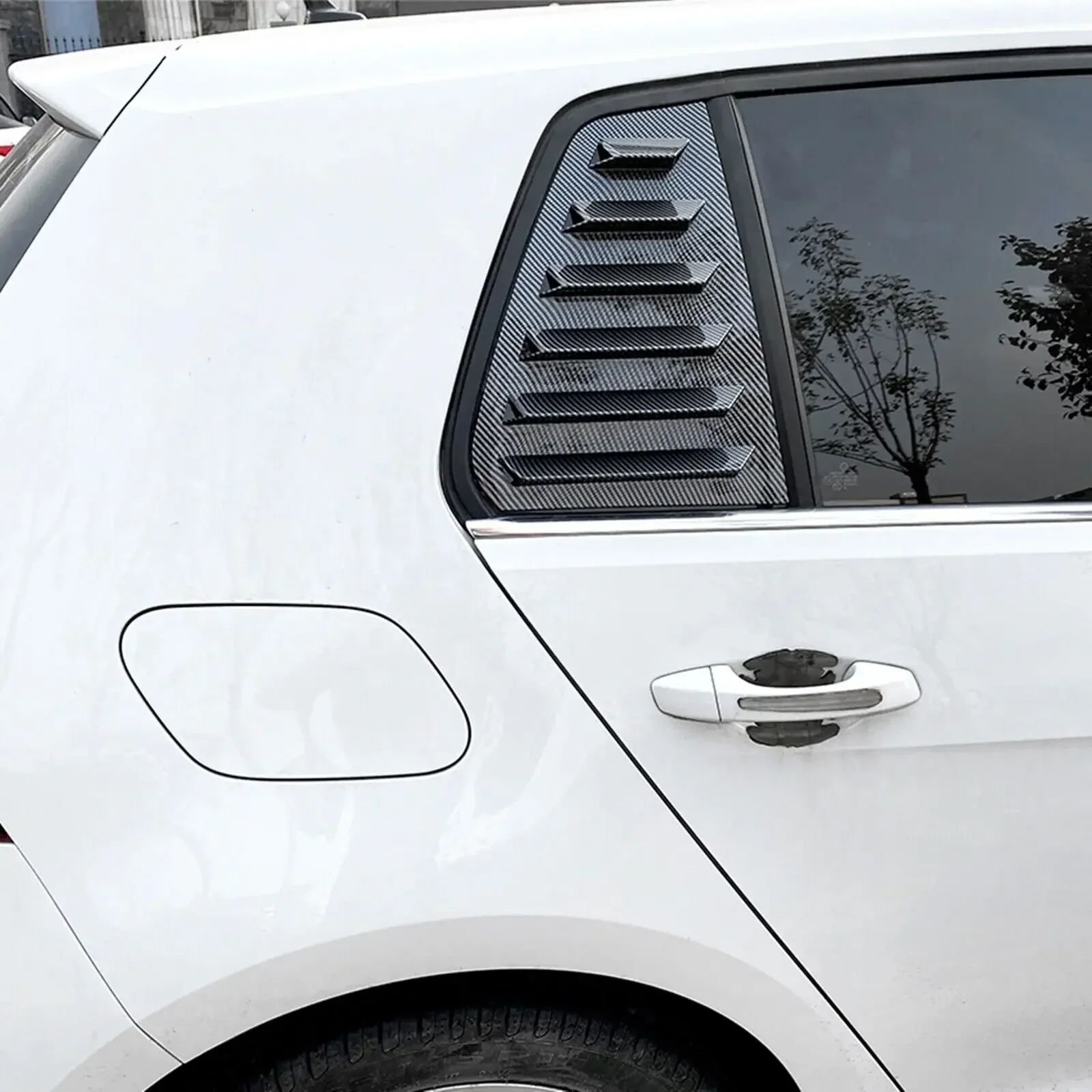 Фото Для VW Golf MK7 MK7.5 2013-2019 заднее стекло жалюзи крышка боковое вентиляционное отверстие отделка лобовое стекло декоративная крышка автомобильные аксессуары №4