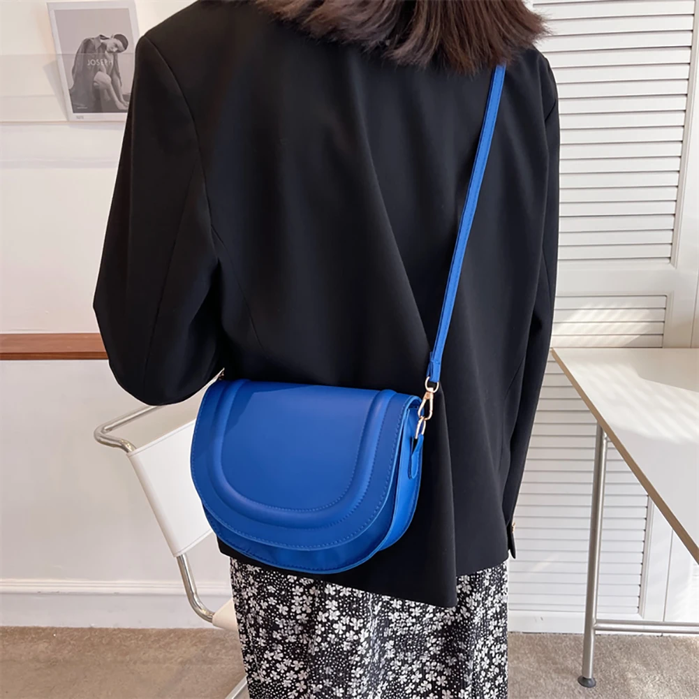 

Женские однотонные сумки-мессенджеры через плечо, Повседневная Сумка-тоут через плечо из искусственной кожи, женский клатч из чистого седл...