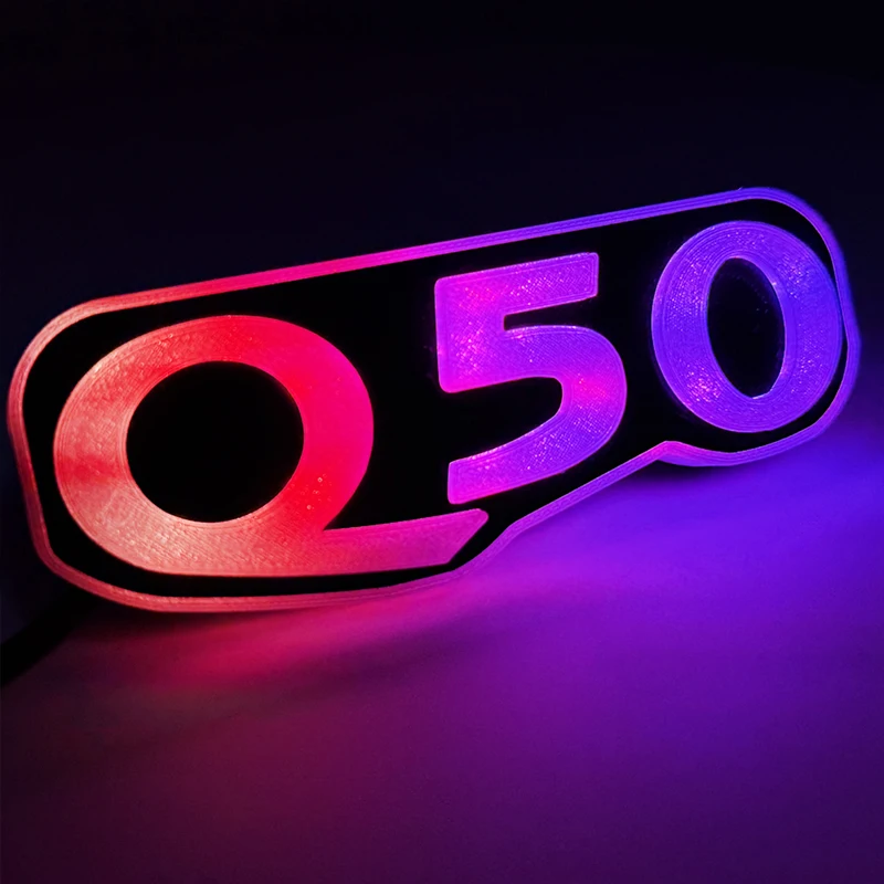 Фото Для Infiniti Q50: Комплекты RGB-подсветки для решетки радиатора, светодиодные эмблемы, мигающие предупреждающие огни, многоцветные лампы, автозапчасти и аксессуары №2