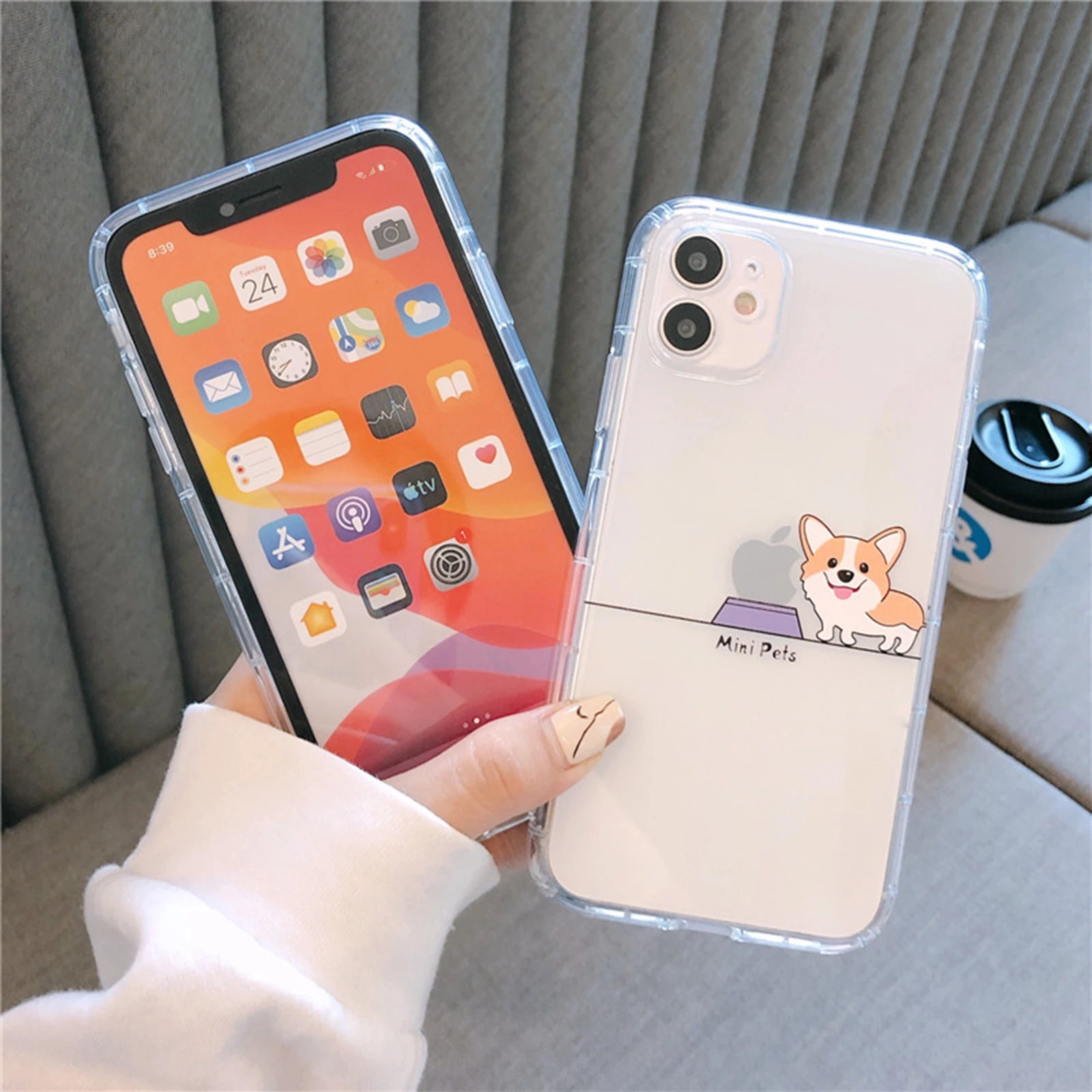 

Soft Clear Cute Cartoon Case for iPhone 14 Pro Max Ultra Thin Case Shockproof Transparent Phone Cover for iPhone 14 Plus Funda