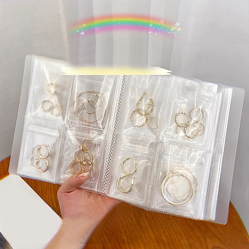 

84/120/160/288 Pocket of Anti-oxidation Jewelry Transparent Storage Book Small Plastic Gift Jewelry Ziplock Bag Sealed Bag