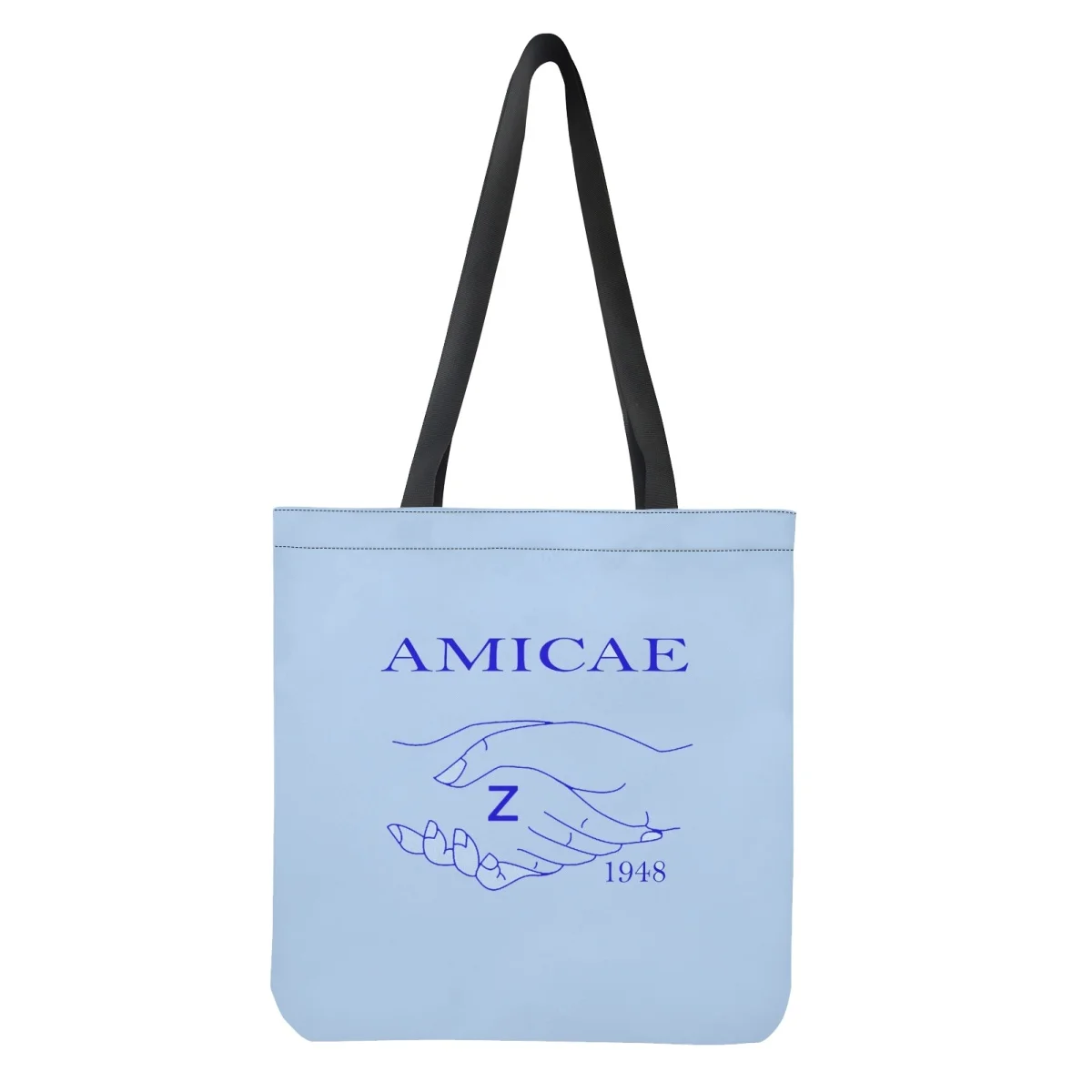 Custom Name Zeta Amicae Tote Bag Personalized Gift Sorority Friends of Zeta Pattern Travel Girls School Bags Shoulder Handbags