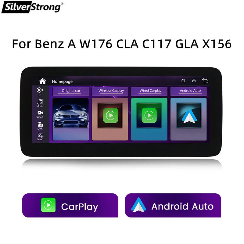 Wireless Apple CarPlay Android Auto Car Multimedia Screen for Mercedes Benz A W176 CLA C117 X117 GLA X156 Head Unit Linux music