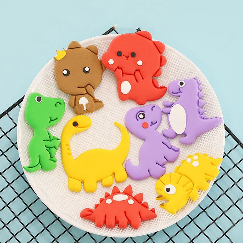 

3D Cute Cartoon Dinosaur Cookie Cutters DIY Fondant Biscuit Cake Pattern Decoration Mold Animal Cookie Embosser Mold Baking Tool