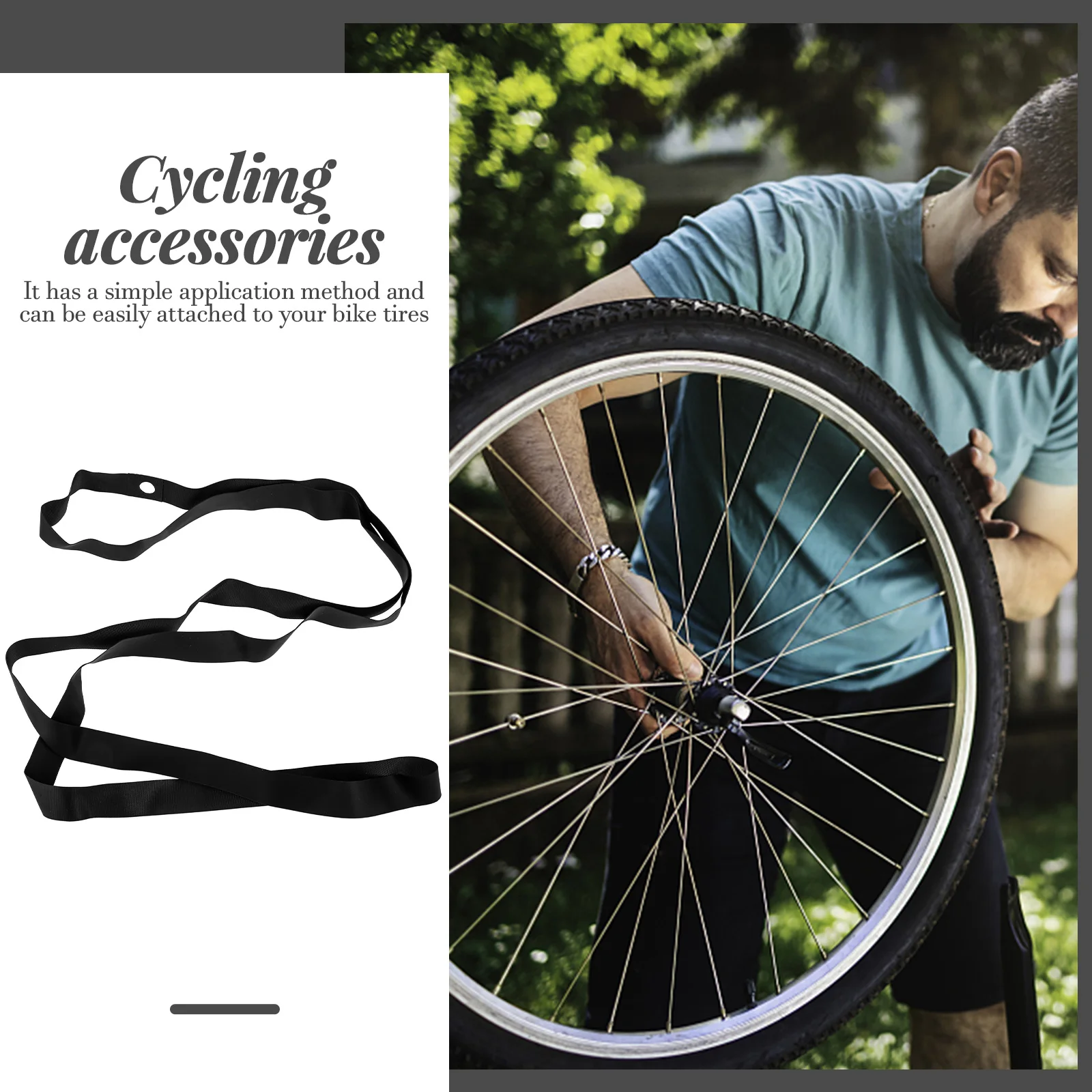 

2Pcs Bicycles Inner Tire Liner Anti-Scratched Bike Rim Strip Bicycles PVC Rim Tape