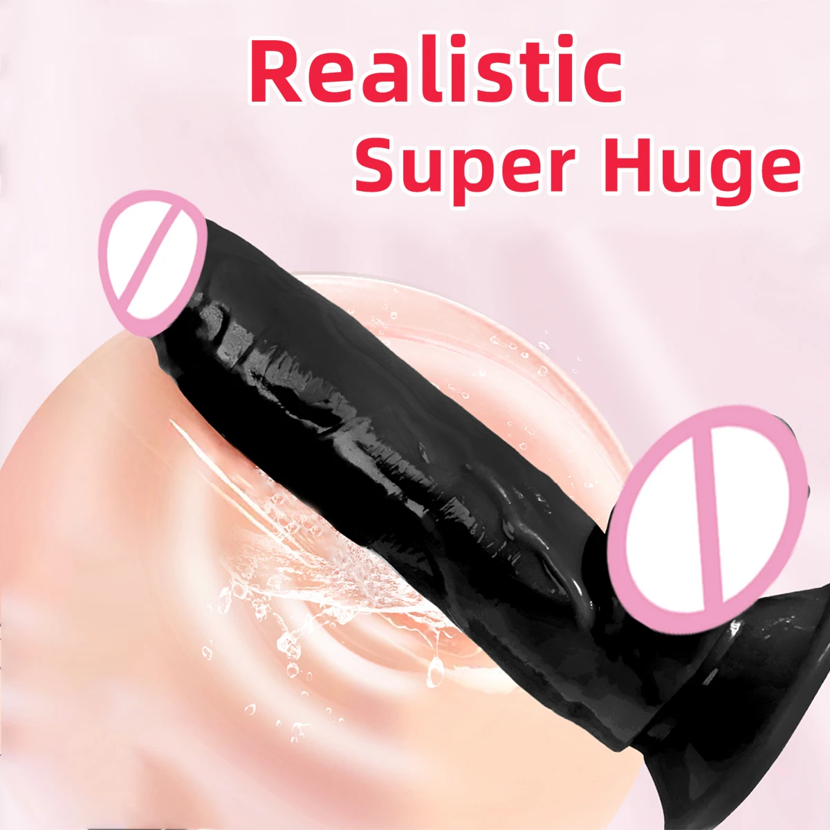 Мягкие Реалистичные Толстые Огромные Черные Фаллоимитаторы Для Женщин Присоска