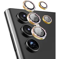 glitter camera lens protector for galaxy s22 ultra aluminum alloy metal tempered glass camera cover for samsung galaxy s22 ultra