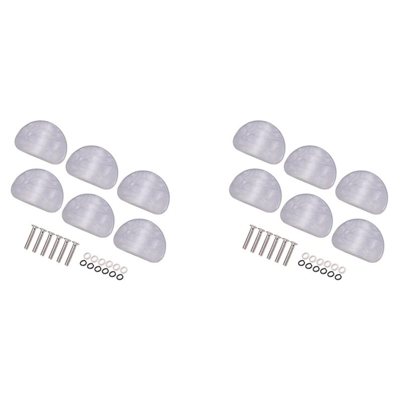 

12 Pcs White Pearl Guitar Tuning Pegs Keys Button Tuners Machine Heads Premium Tuning Key Button Cap Knobs Handle Caps