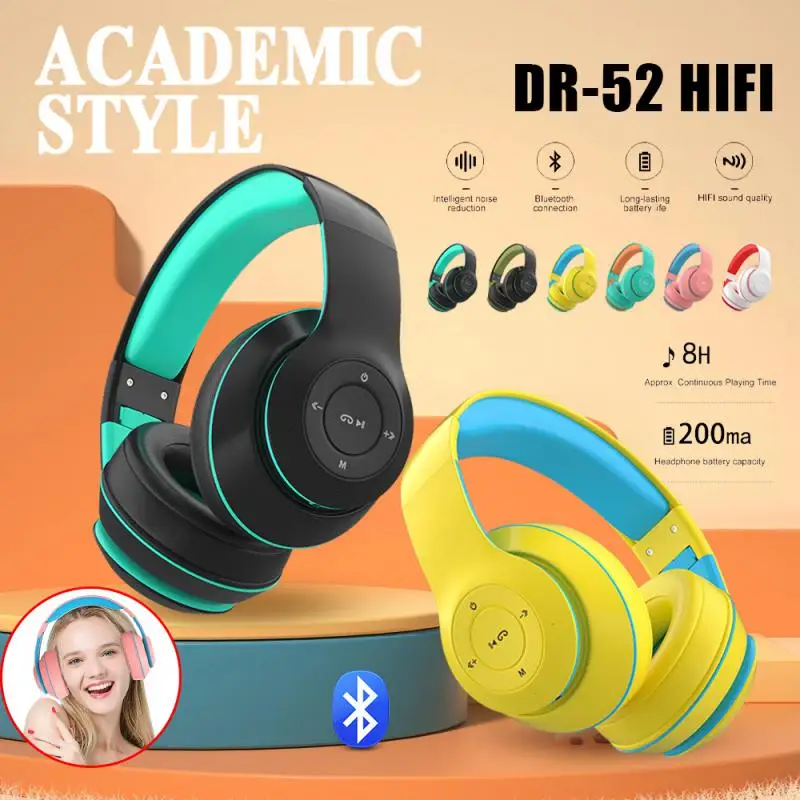 

Bluetooth 5.1 Wireless Headphones Foldable HIFI Stereo Bass Headset Kids Girls Gift With Microphone Learning Gaming Earphone