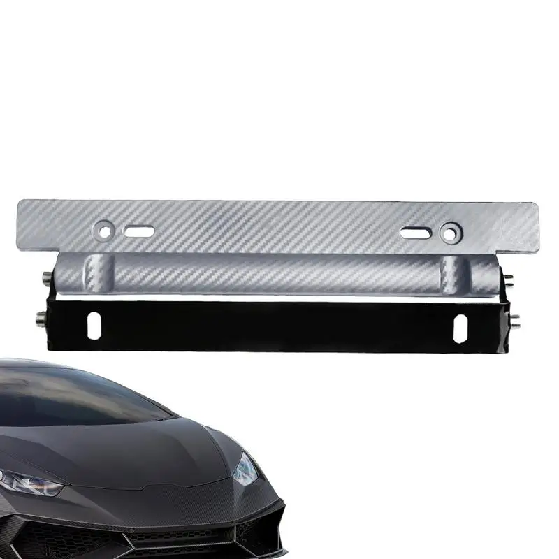 

Car License Plate Frame Rotatable Protector Cover Holder Bracket Exterior Carbon Fiber Car Accessories For Easy Car Note Display