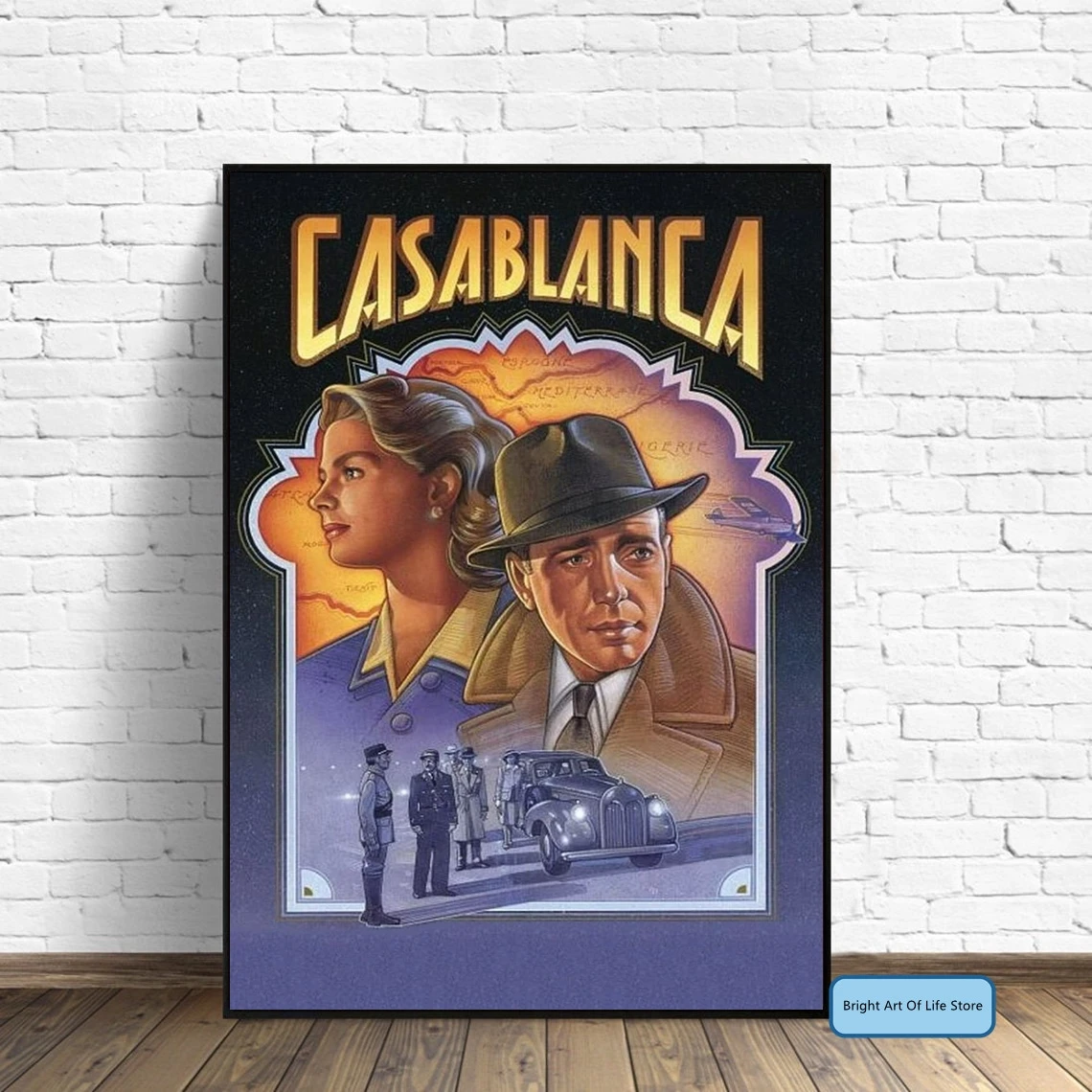 Постер фильма Касабланка обложка фото холст принт настенное искусство домашний