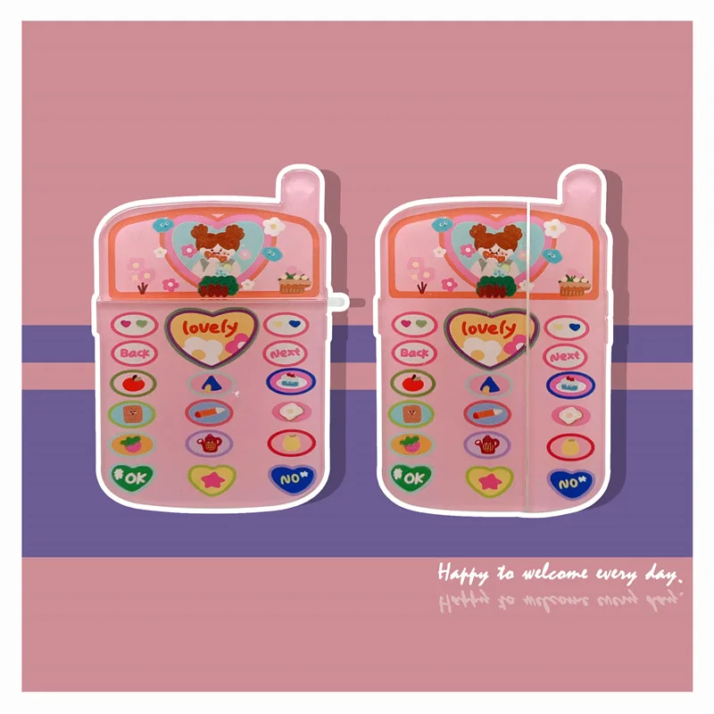 

Pink Vintage Mobile Phone AirPods 3 Case Apple AirPods 2 Case Cover AirPods Pro Case IPhone Earphone Accessories Air Pod Case