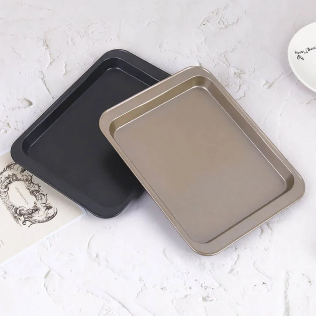 

Rectangle Baking Pan Cookie Biscuit Pastry Stainless Steel Baking Oven Tray Non-stick Coating, Large
