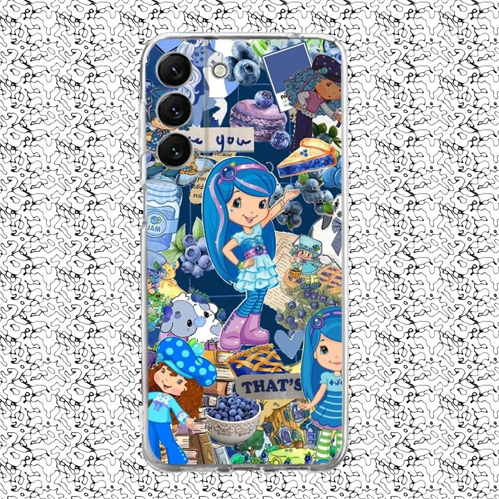 S-Strawberry S-Shortcake Character Silicone Phone Case For Samsung S30 23 21 22 20 Ultra S20 FE lite 10 9 PIus Note20ultra Clear