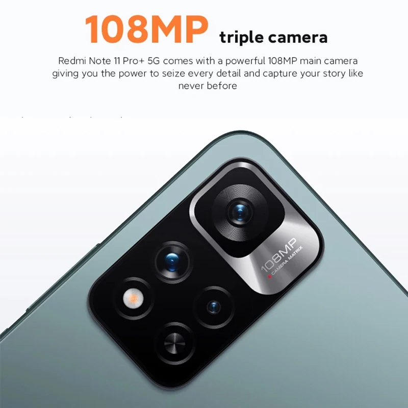 Tanie Wersja Globalna Xiaomi Redmi Note 11 Pro + 5G Plus Smartphone Dimensity 920 128GB/256GB 120W HyperCharge 108MP 120Hz Dźwięk JBL