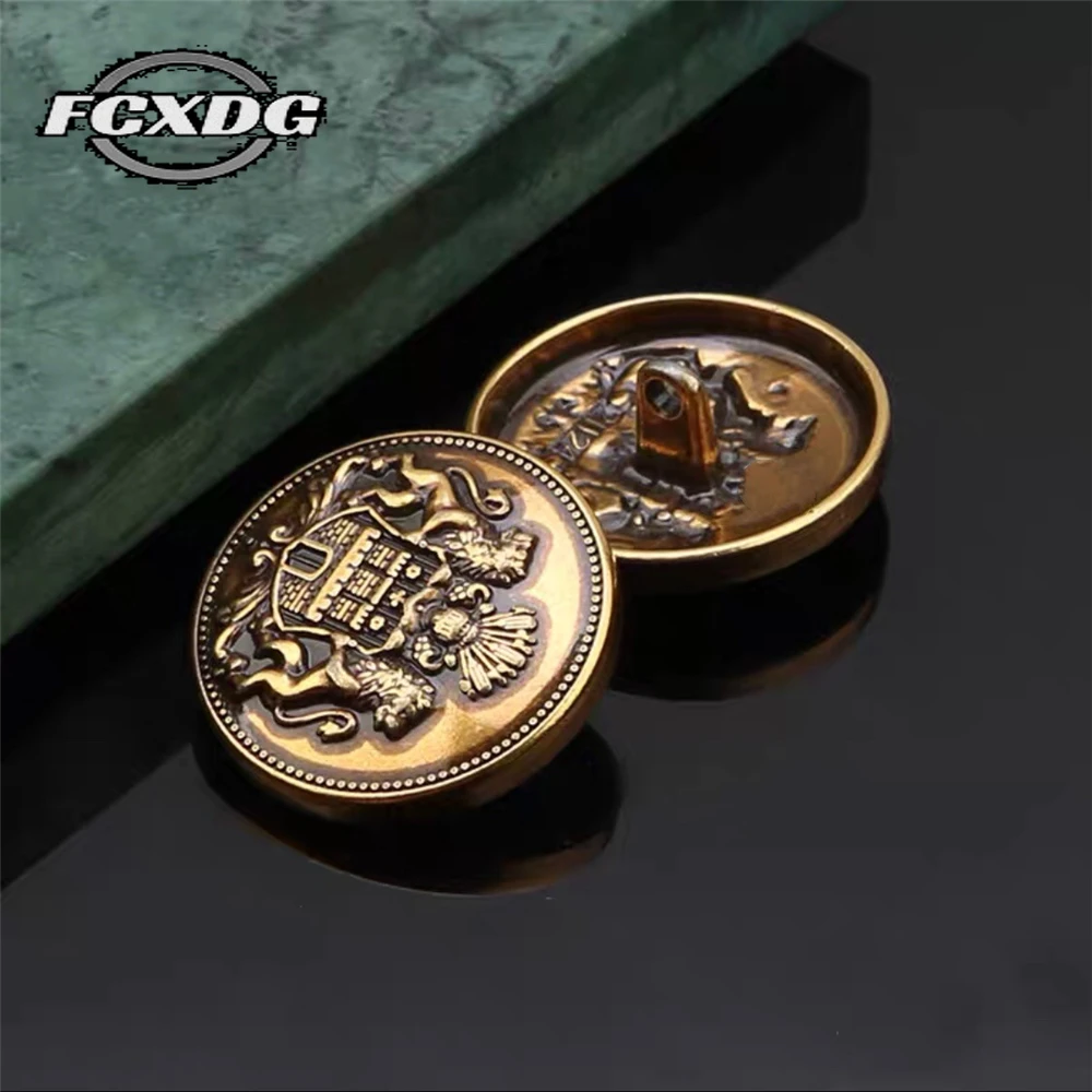 

10pcs/lot Vintage British Style 25mm Metal Buttons for Clothing High Quality Fashion Sewing Buttons Men's Jacket Coat Buttons