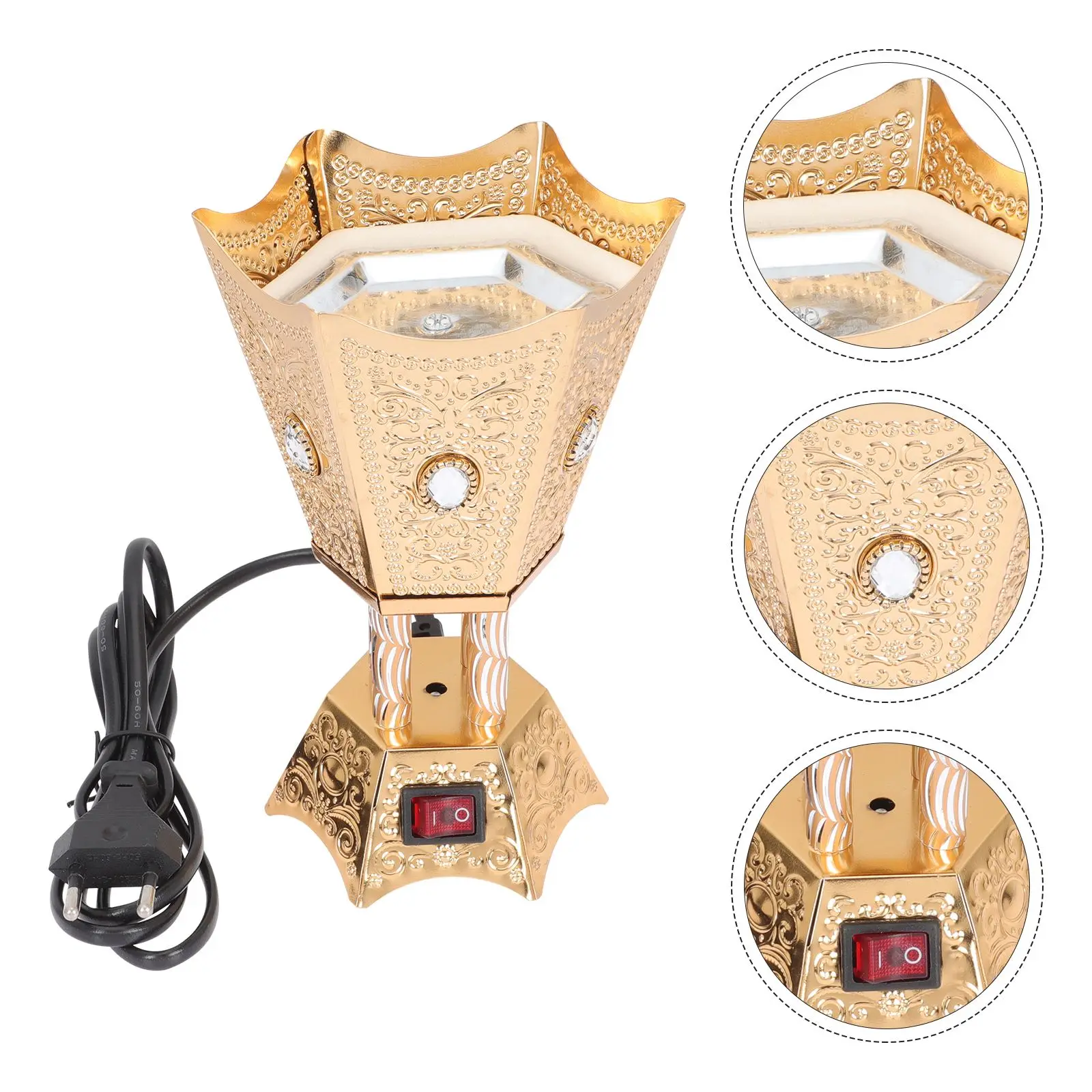 

Electric Iron Retro Burner Ornament Burner Metal Craft (EU Plug)