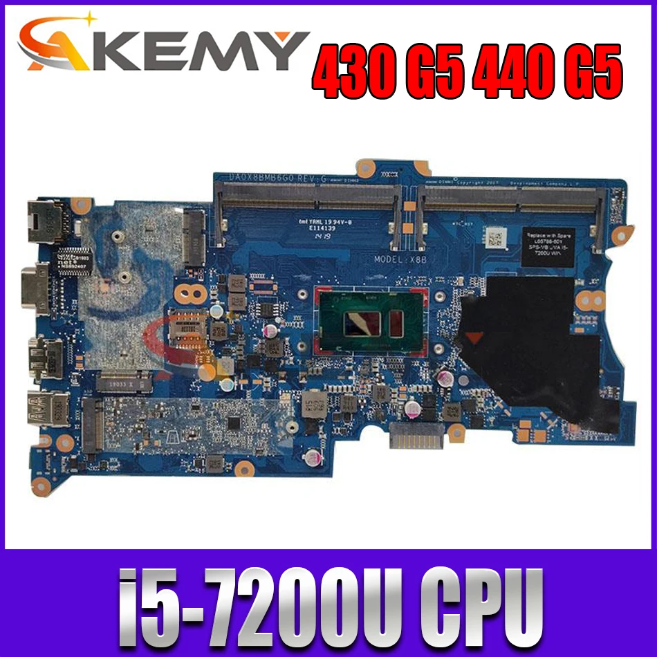 

Материнская плата для ноутбука HP ProBook 430 G5 440 G5 с процессором I5-7200U DDR4 100%