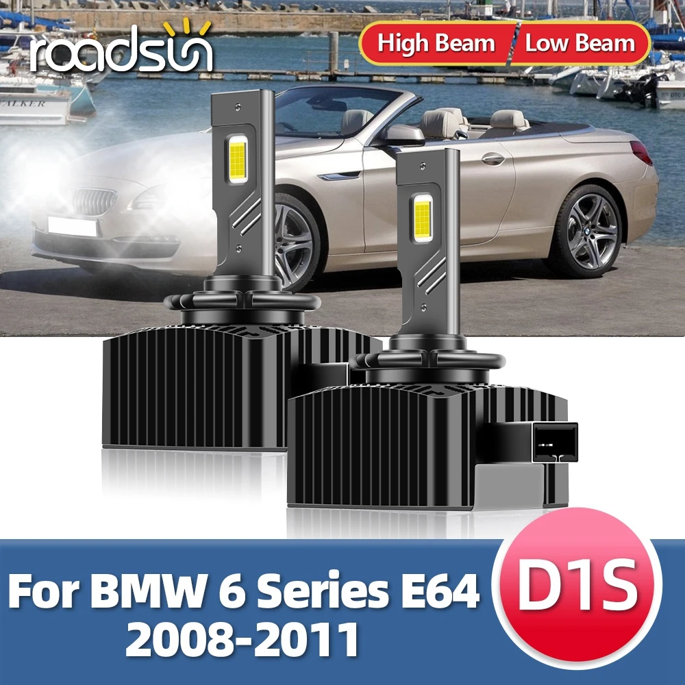 

Roadsun LED Headlight Bulb 30000LM 110W D1S Car Headlamp 6500K Auto Light For BMW Lamp Fit For 6 Series E64 2008 2009 2010 2011