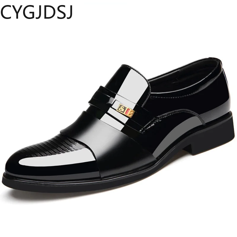 

Elevator Shoes for Men CLASSIC Loafers Men Oxfords Office 2023 Business Suit Patent Leather Casual Shoes Slip on Shoes Men обувь