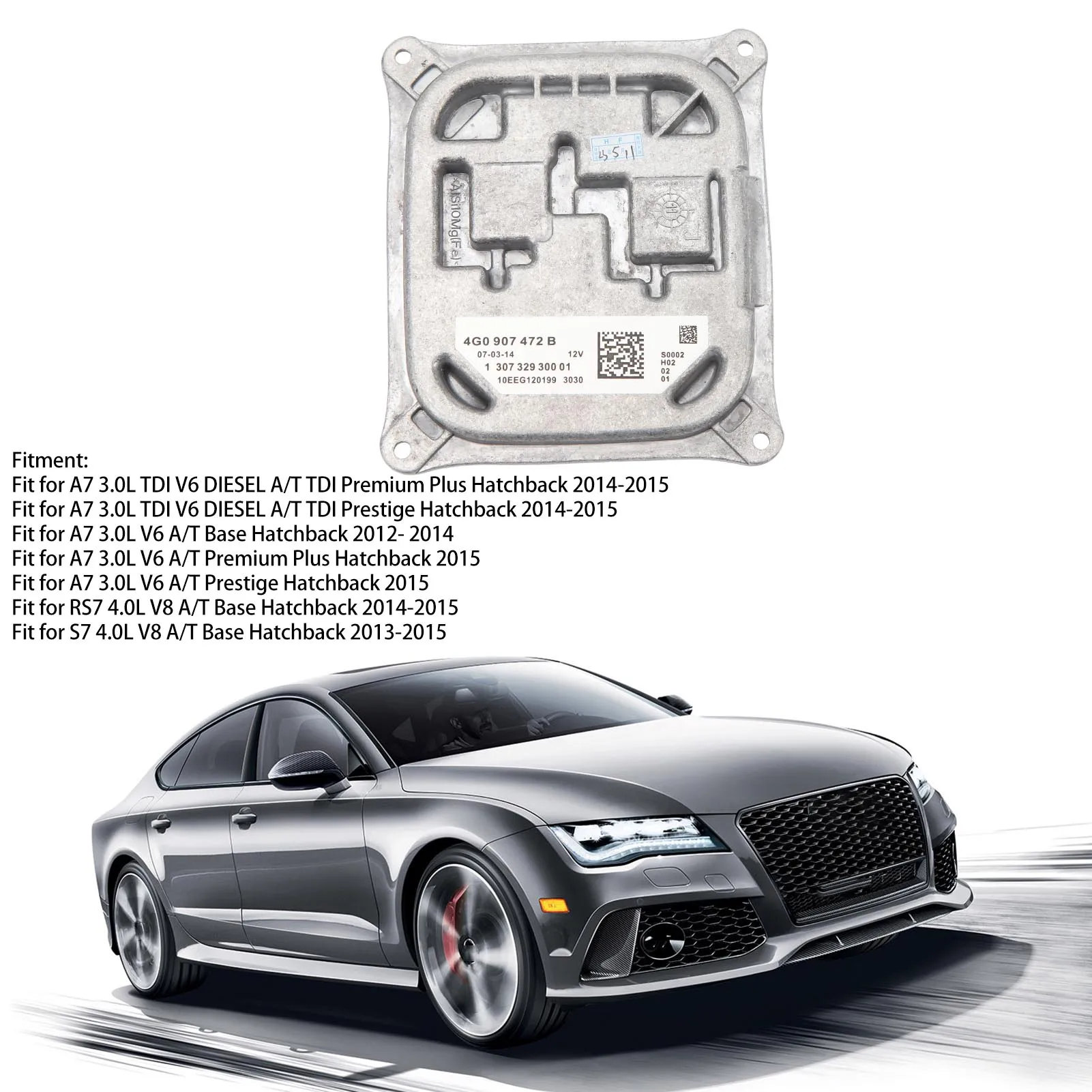 

Блок управления ксеноновой фарой d1s, блок управления 12 В постоянного тока из алюминиевого сплава, сменный ЭБУ-балласт для A7 RS7 S7, аксессуары для автостайлинга