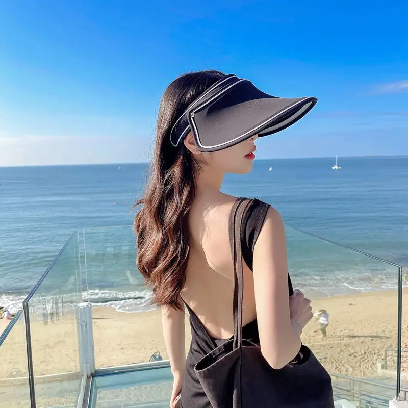 Летняя шляпа без верха с защитой от УФ-лучей, дышащая, спортивная, солнцезащитная шляпа для женщин, козырек для гольфа, кепка для бега, рыбалки и велоспорта на открытом воздухе.