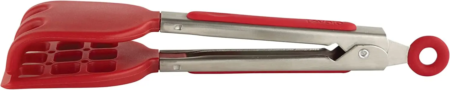 

Easy Mini waffle, non slip stainless steel handle, heat resistant silicone heads, kitchen tongs for cooking waffles and breakf