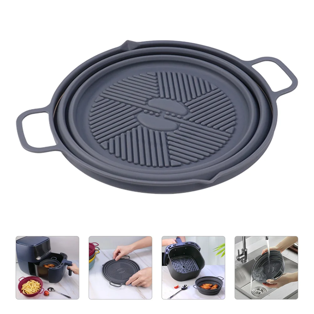 

Air Fryer Basket Nonstick Roasting Air Fryer Silicone Pot Silicone Air Fryer Basket for Kitchen Home