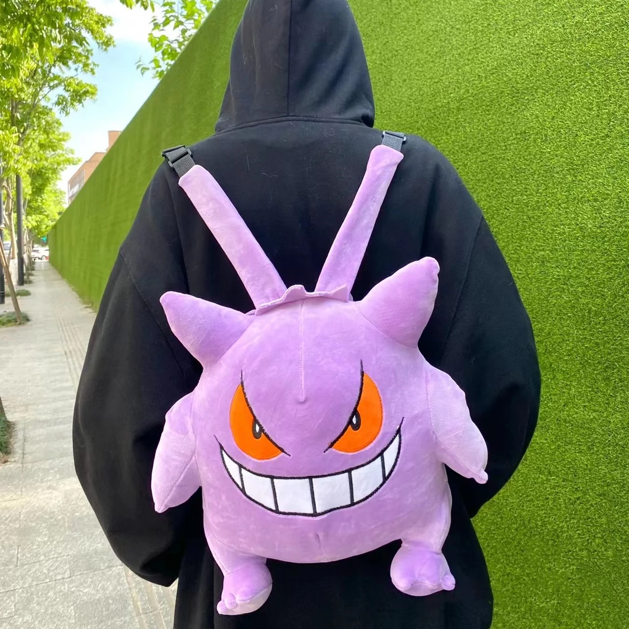 

Big Tongue Gengar Plush Backpack Pokemon Gengar Suffed Toy Pikachu Mimikyu Mew Eevee Snorlax Bag Schoolbag Xmas Kid Gift