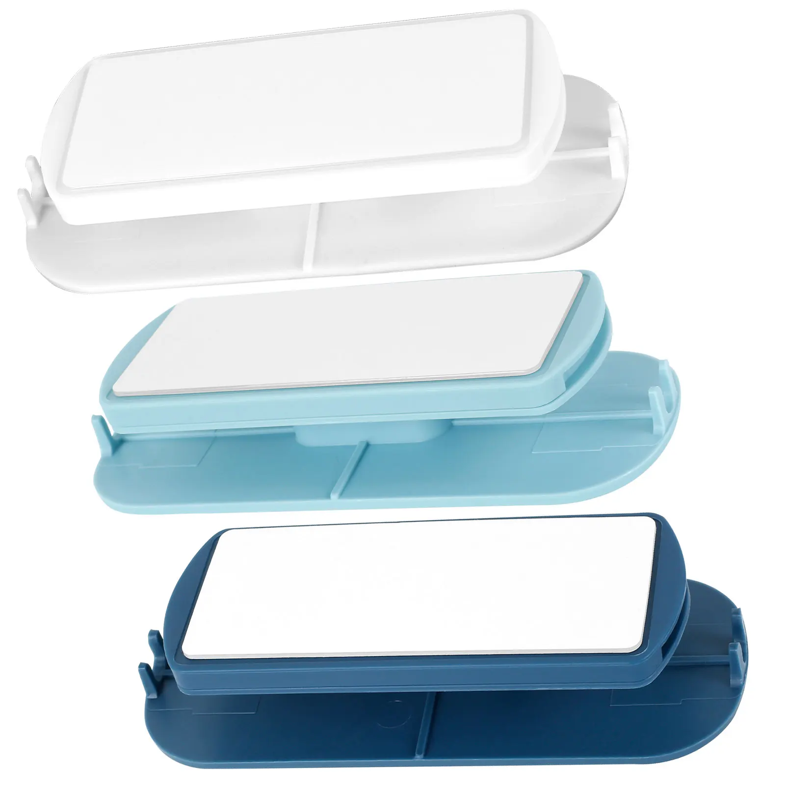 

3Pcs Power Strip Holder Self-Adhesive Power Strip Fixator with Wire Wrap Function Socket Holder Cable Management Plastic Socket