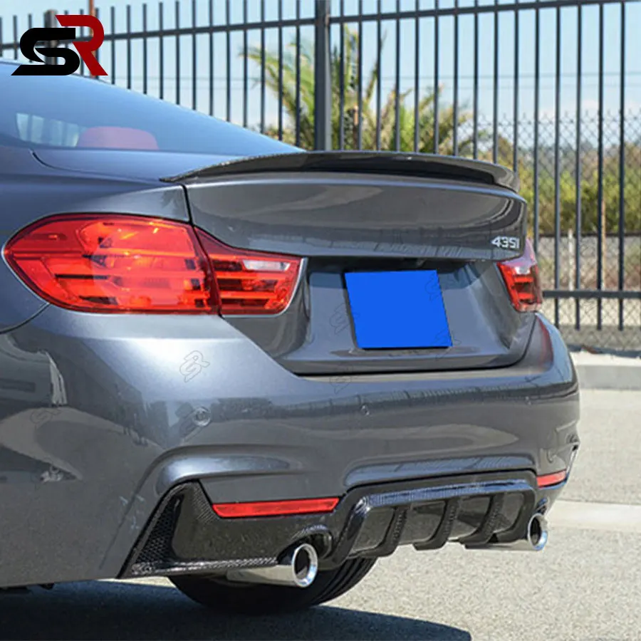 Диффузор заднего бампера MagicKit для BMW F32 F33 F36 4-Series 435i M Sport Carbon Look 2014-2020