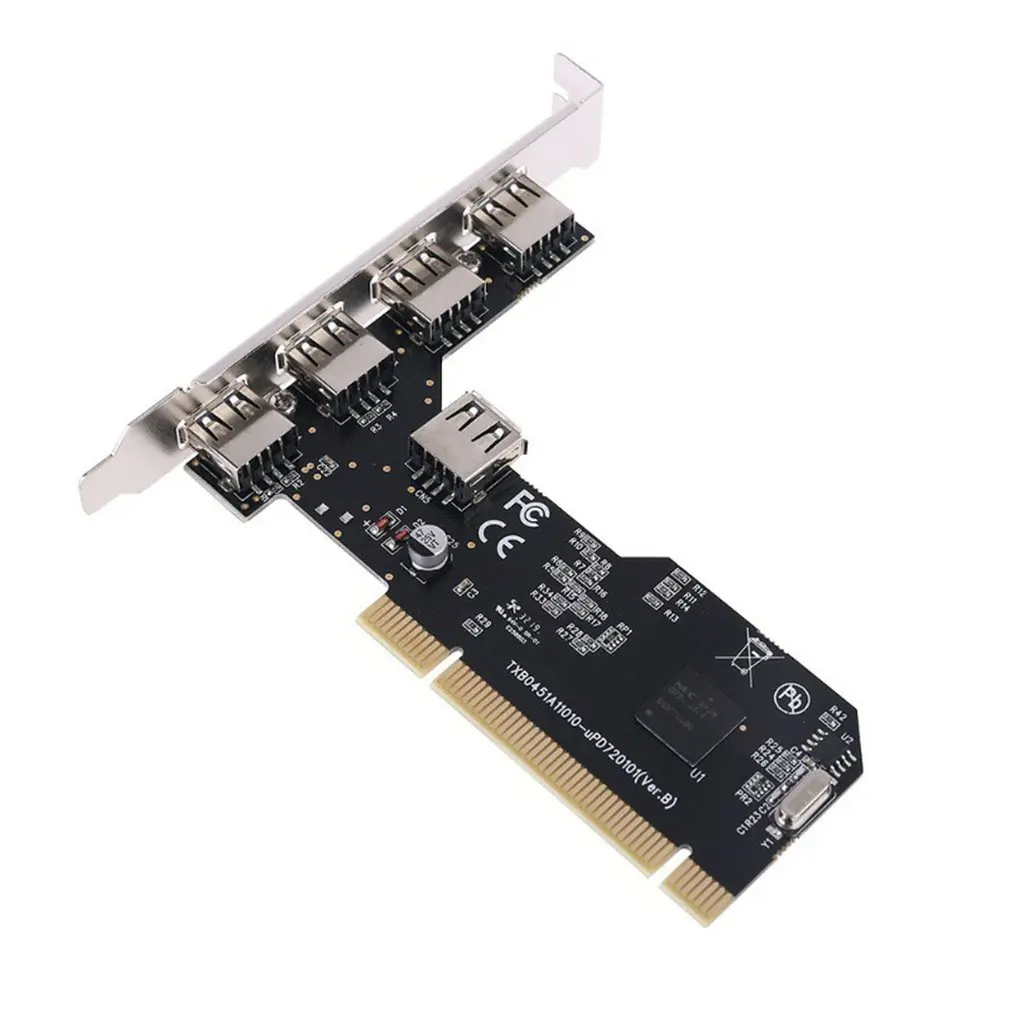 

Плата расширения PCI-5 USB2.0 для настольного компьютера
