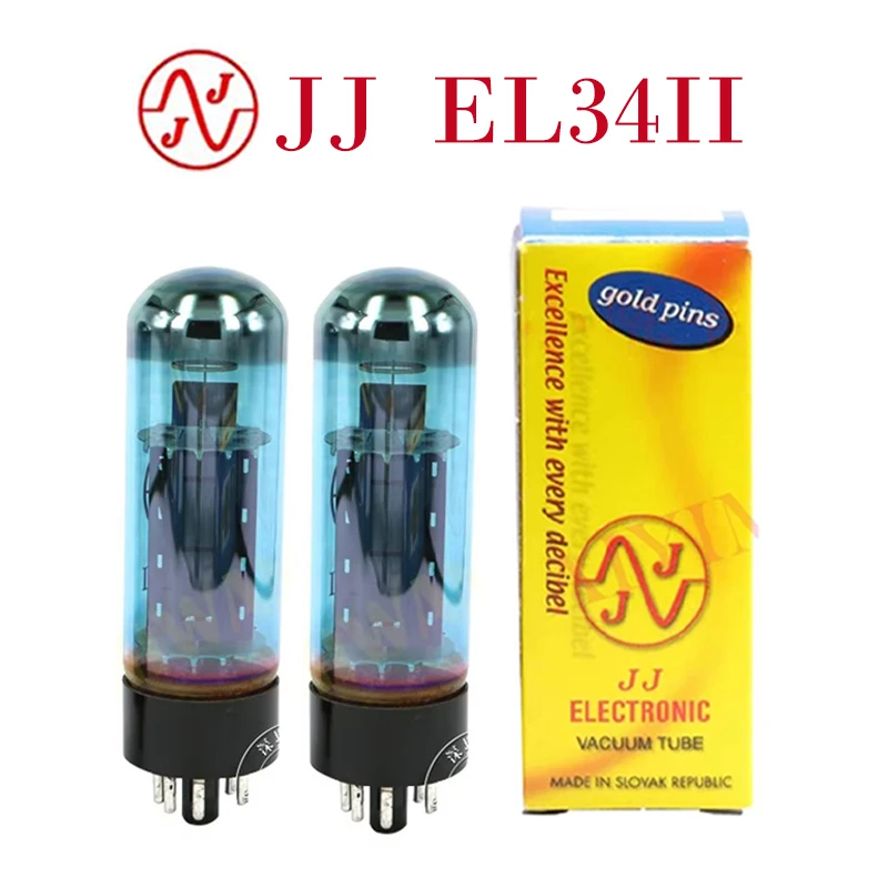 Фото JJ EL34 Blue EL34II Обновление лампы вакуумной лампы EL34 EL34C 6CA7 5881 6P3P 6L6 6L6GC HIFI Аудиоклапан Электронный ламповый усилитель DIY соответствует №1
