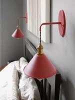 modern bedside wall lamp edison aisle sconce bedroom read wall light colorful bathroom e27 pure copper holder light fixtures
