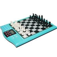 educational luxury board games set children smart magnetic plastic chess game electronic checkers xadrez jogo game accessories