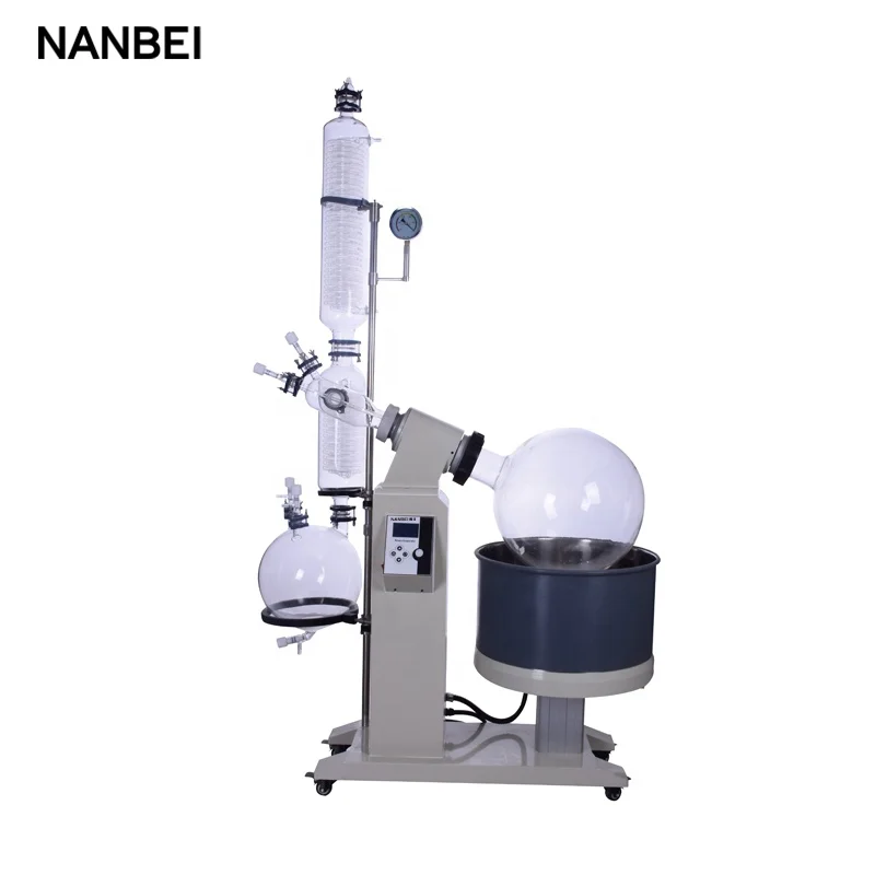 

New Lab Rotary Evaporator Alcohol Distillation Industrial Vacuum Evaporator 10L 20L 50L 0 180rpm Glass Power Food Parts Sales