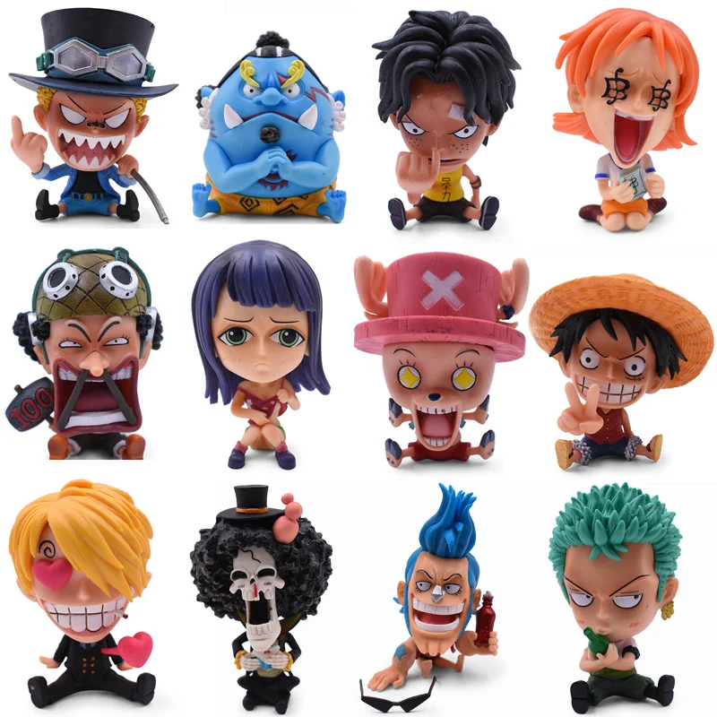 

8pcs/set Anime One Piece GK Luffy Snake Man Ace Zoro Nami Sanji Chopper Sabo Robin PVC Action Figure Model Dolls Toy 10cm