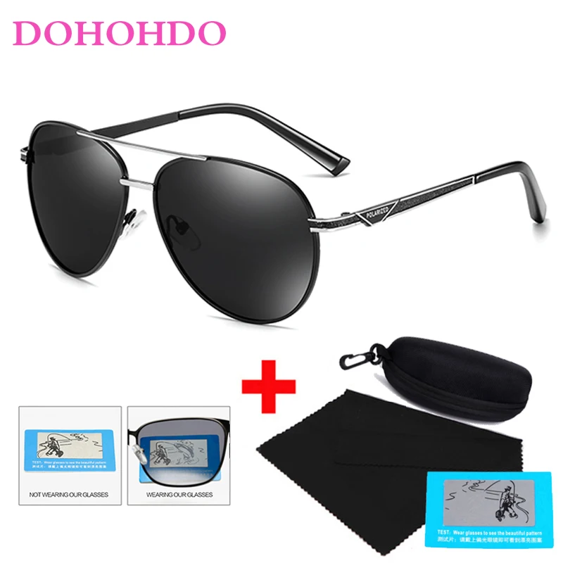 

Солнцезащитные очки DOHOHDO поляризационные UV400 для мужчин и женщин, Классические Солнечные аксессуары для вождения и рыбалки в квадратной опр...