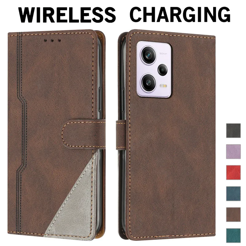 

Wireless Charging Leather Wallet Phone Case for XiaoMi RedMi Note 7 8 8T 9 9S 10 10T 10S 11 11S 11T 12 Pro 10X 10C 10A 11A Cover