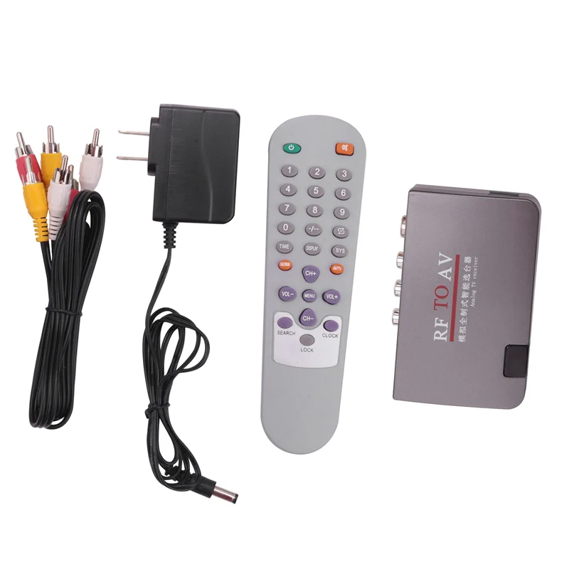 

RF to AV Converter,Channel Selector,Booster,Cable TV to Projection TV,Video Port Supports Full System AC110-240V US Plug